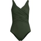 Women's SlenderSuit Tummy Control Chlorine Resistant Wrap One Piece Swimsuit
