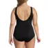 Women's Plus Size Long Torso SlenderSuit Wrap One Piece Swimsuit, Back