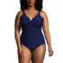 Women's Plus Size New SlenderSuit Wrap One Piece Swimsuit, Front