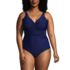 Women's Plus Size SlenderSuit Wrap One Piece Swimsuit, Front