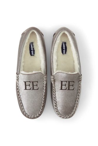 leather moccasin slippers womens