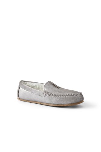 lands end suede moc slippers