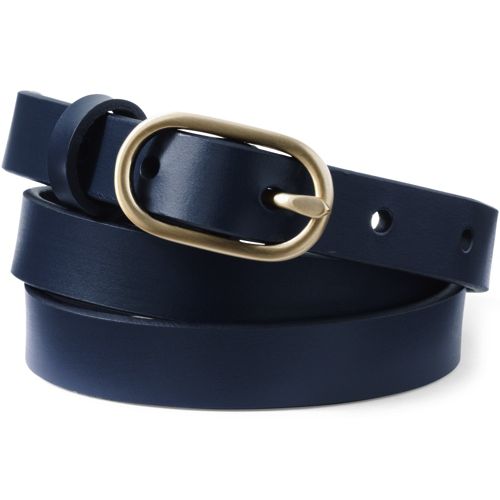 Navy blue outlet leather belt womens