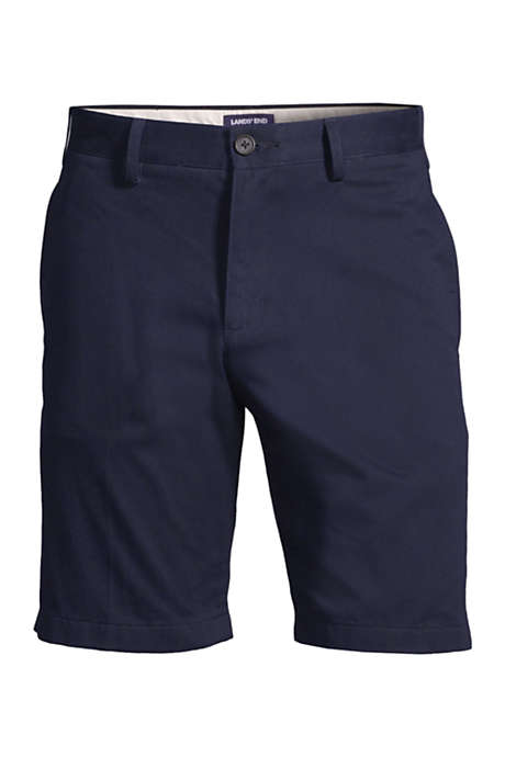 Men's 9 Inch Plain Front Classic Fit No Iron Chino Shorts