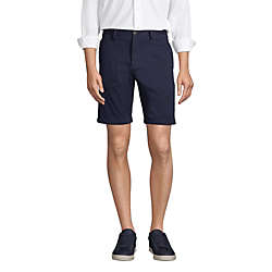 Men's 9" Plain Front Classic Fit No Iron Chino Shorts, Front