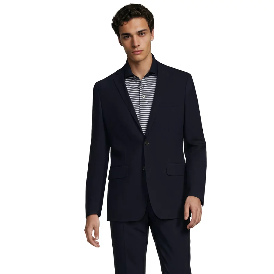 Men's Traditional Fit Yearrounder Stretch Wool Suit Jacket view 4