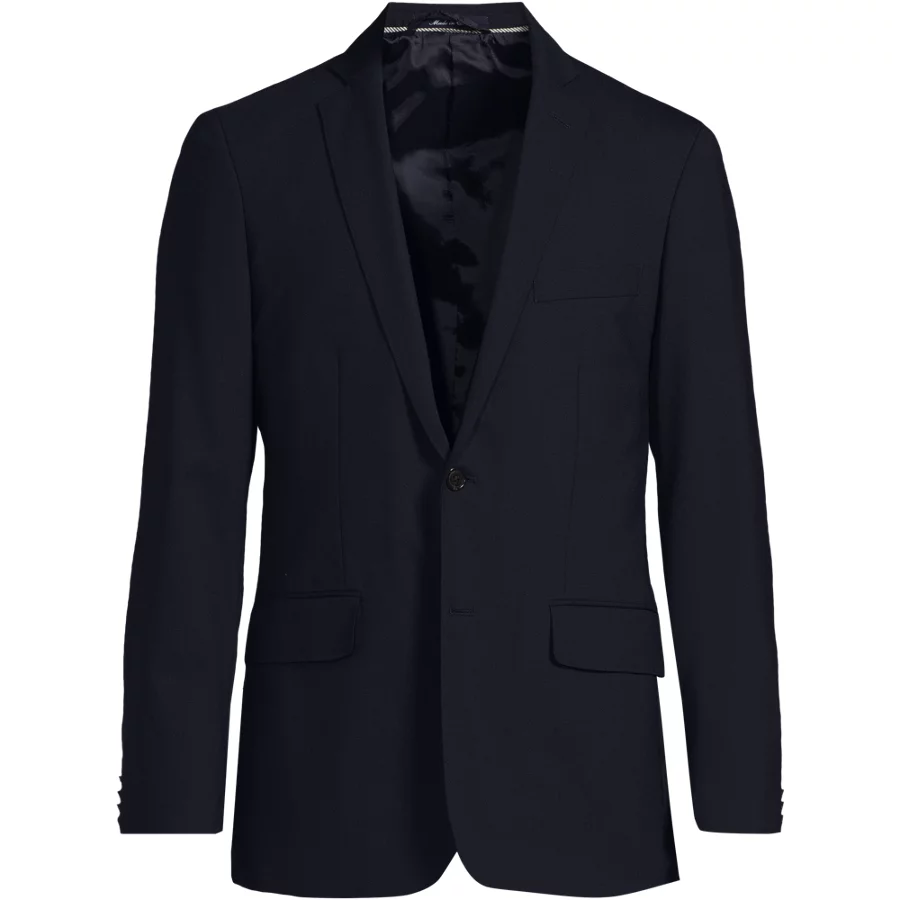 Men's Traditional Fit Yearrounder Stretch Wool Suit Jacket view 1