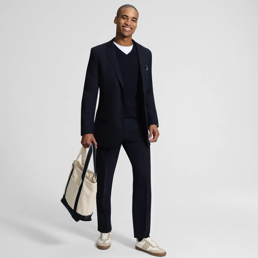 Men's Traditional Fit Yearrounder Stretch Wool Suit Jacket view 6