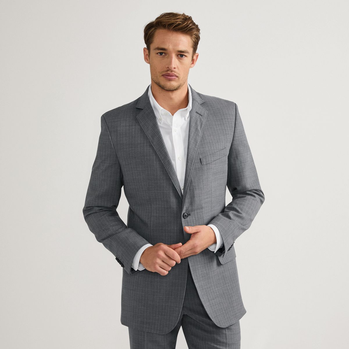 Men's Traditional Fit Year'rounder Stretch Wool Suit Jacket