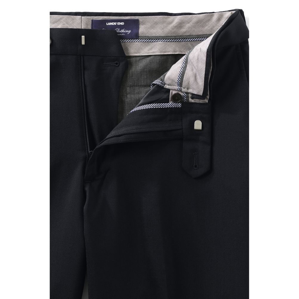 Men's Washable Wool Plain Trousers