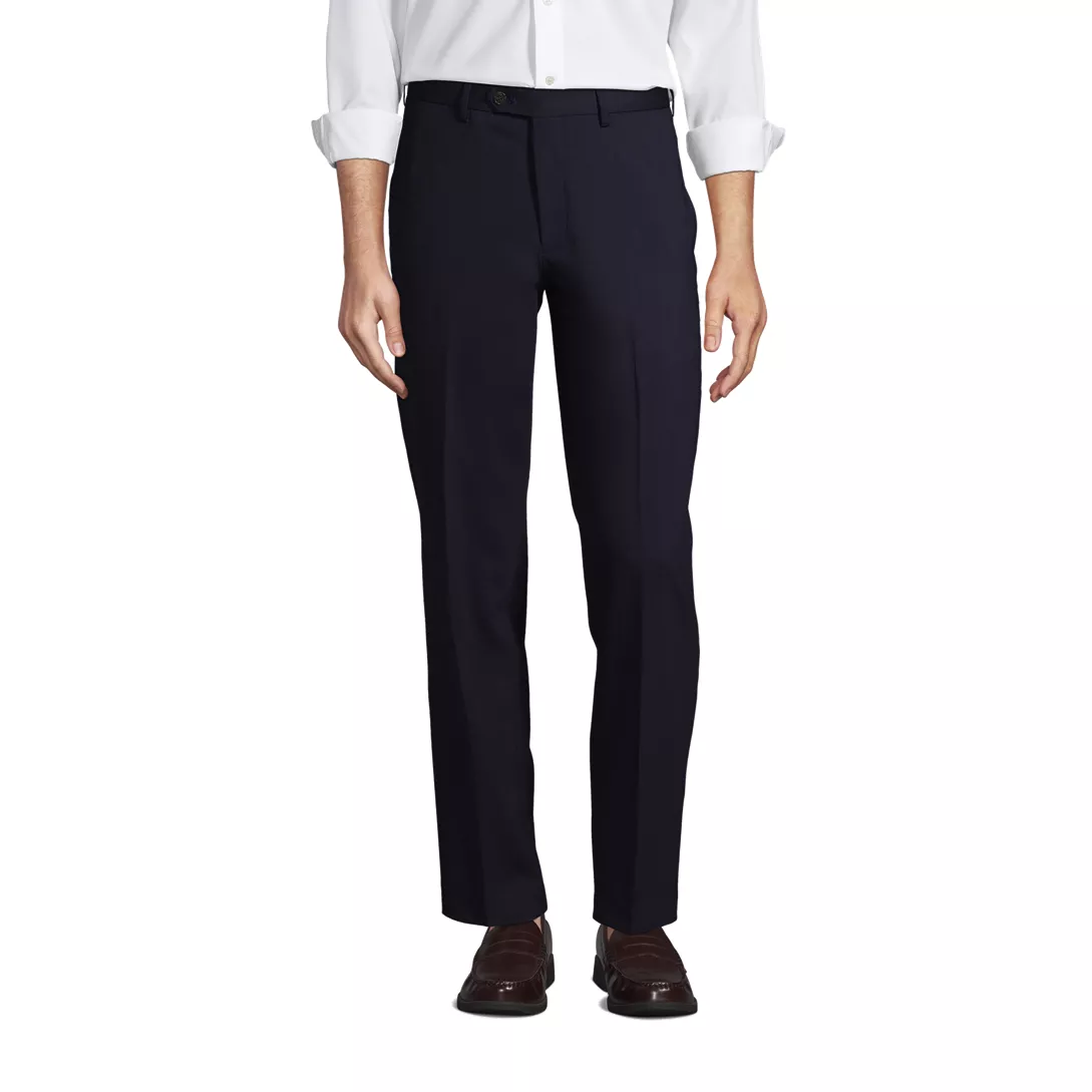 Men's Traditional Fit Comfort-First Year'rounder Wool Dress Pants