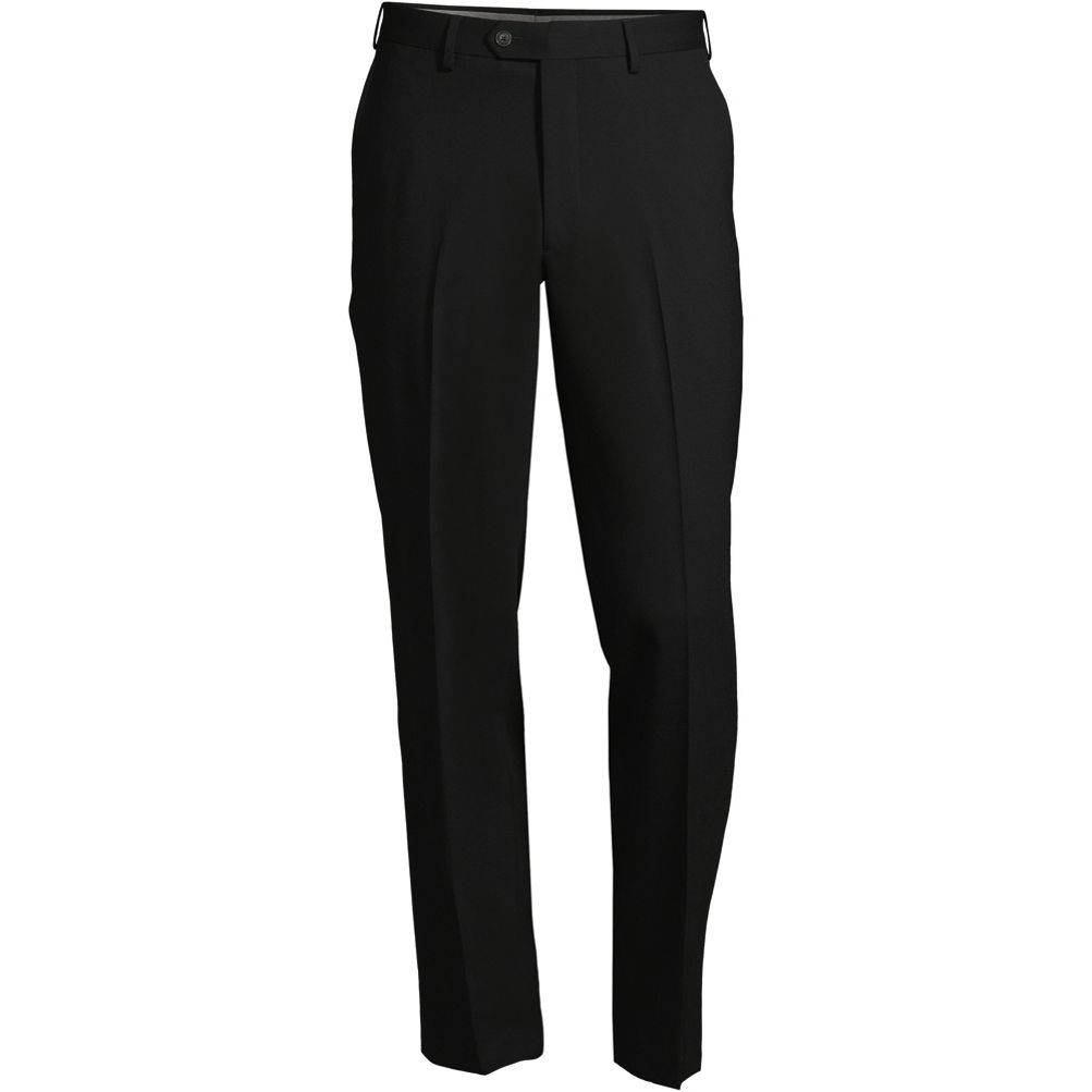 100% WOOL SUIT PANTS - Black