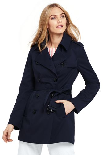 Women's Short Trench Coat | Lands' End