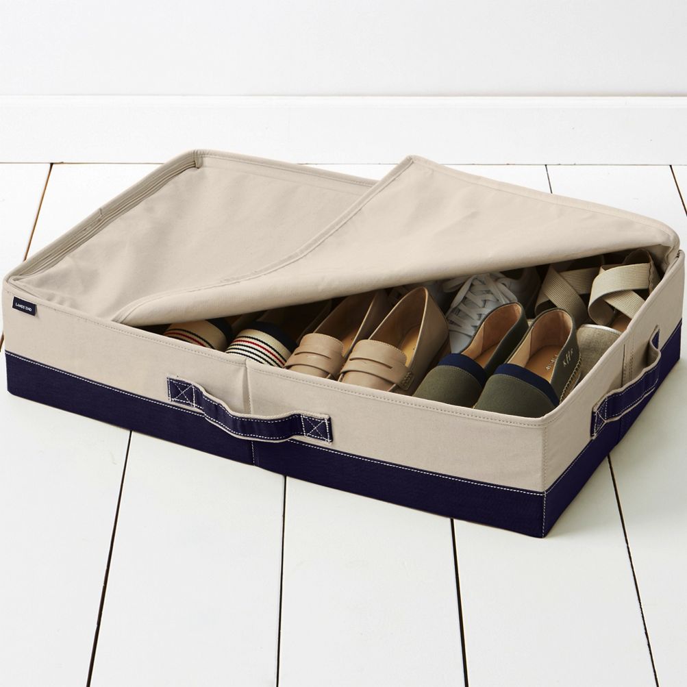 Natural Canvas Storage Bag - 6 inch Under Bed Storage