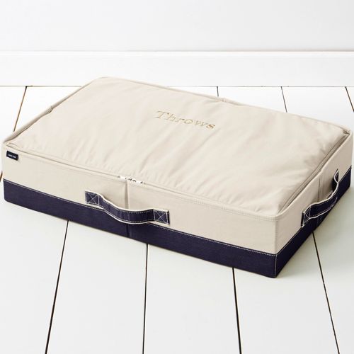 Natural Canvas Storage Bag - 6 inch Under Bed Storage