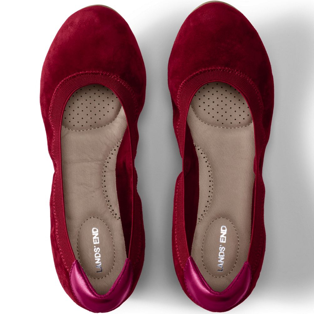 Womens suede hot sale flat shoes