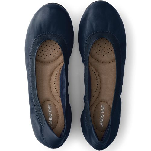 navy blue flat shoes wide width