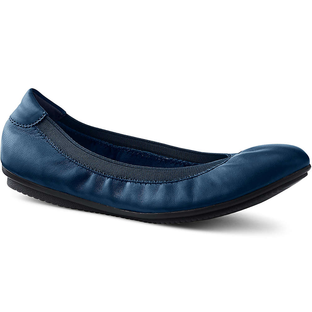 School Uniform Women's Comfort Elastic Slip On Ballet Flat Shoes, Front