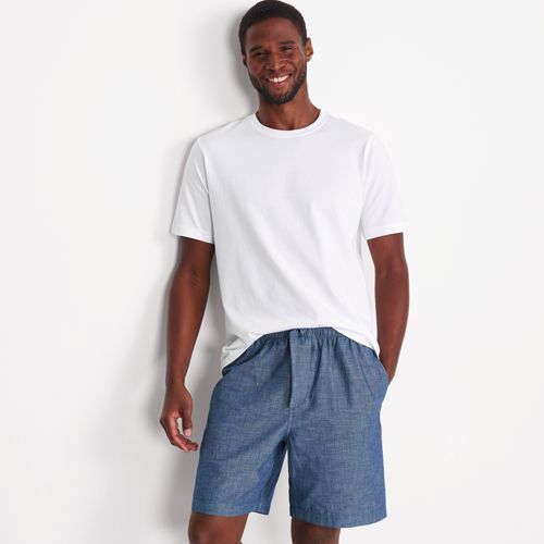 Poplin Pajama Shorts with Pockets Lands End