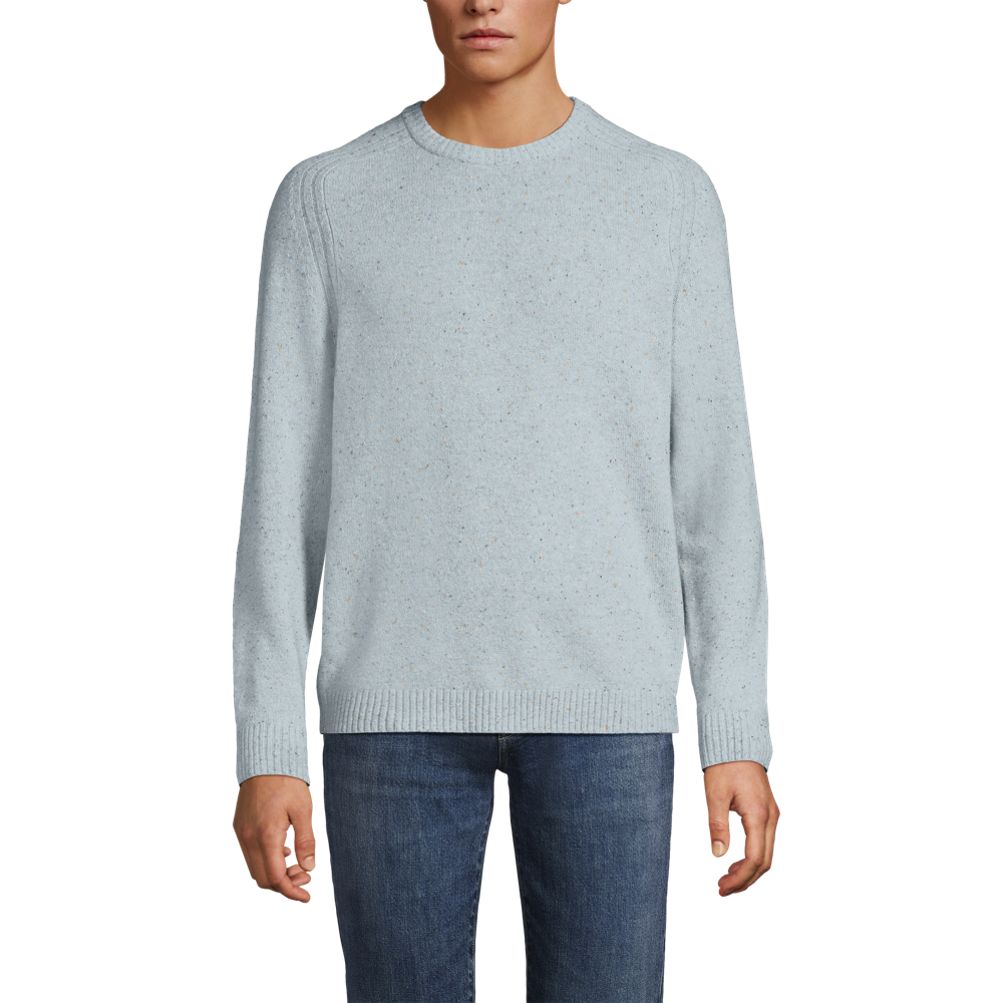 Men's Long Sleeve Lambswool Crewneck Sweater | Lands' End