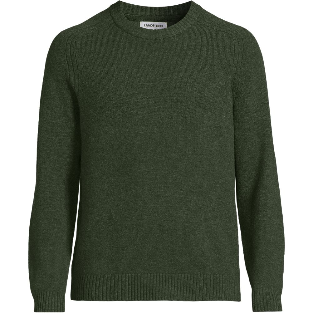 Men's Long Sleeve Lambswool Crewneck Sweater | Lands' End