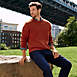 Men's Long Sleeve Lambswool Crewneck Sweater, alternative image