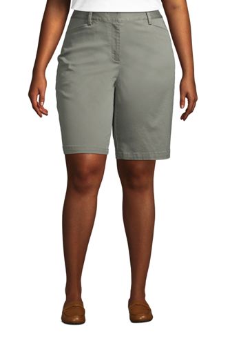 women's plus size khaki bermuda shorts