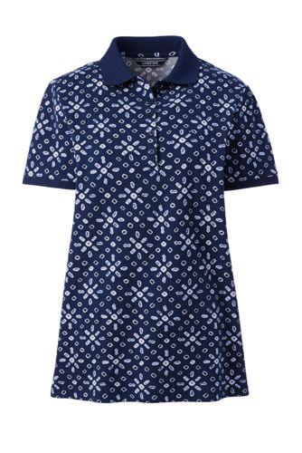 patterned polo shirts womens