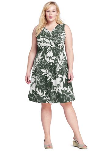 lands end fit and flare dress