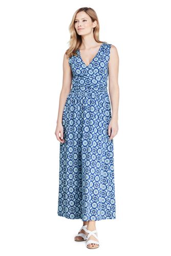 printed wrap maxi dress