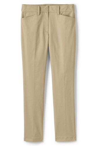 Women's Mid Rise Straight Leg Chino Trousers | Lands' End