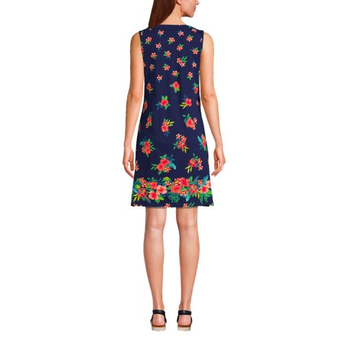 Robe de Plage Sans Manches à Motifs, Femme Stature Standard image number 1