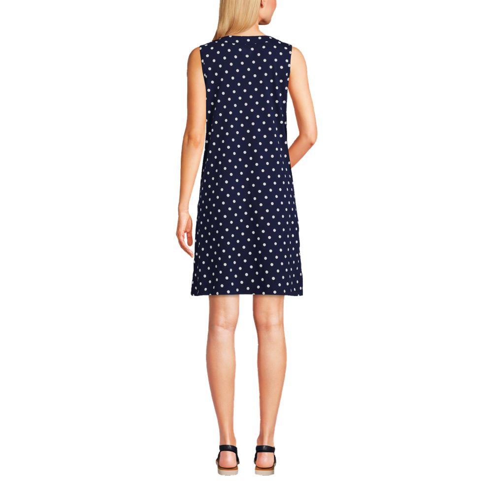 Women's Cotton Jersey Sleeveless Swim Cover-up Dress Print