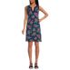 Women's Petite Cotton Jersey Sleeveless Swim Cover-up Dress Print, Front