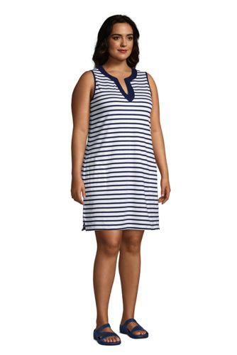 lands end plus size swim cover ups