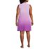 Women's Plus Size Cotton Jersey Sleeveless Swim Cover-up Dress Print, Back