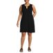 Women's Plus Size Cotton Jersey Sleeveless Swim Cover-up Dress Print, Front