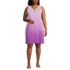 Women's Plus Size Cotton Jersey Sleeveless Swim Cover-up Dress Print, Front