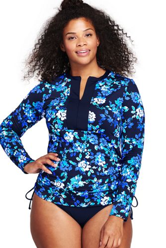 lands end swim shirts womens