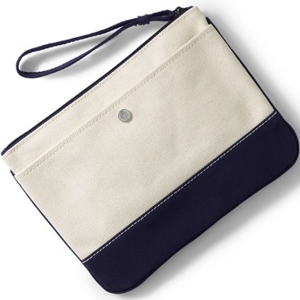 Solid Canvas Zipper Pouch - image 2
