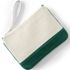 Medium Solid Canvas Zipper Pouch, Front