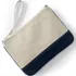 Medium Solid Canvas Zipper Pouch, Front