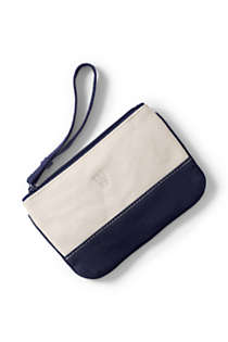 Solid Canvas Zipper Pouch