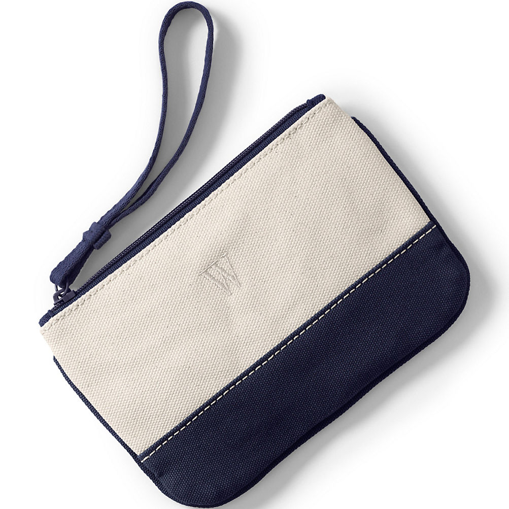 Small Solid Canvas Zipper Pouch