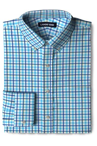 lands end mens white dress shirts