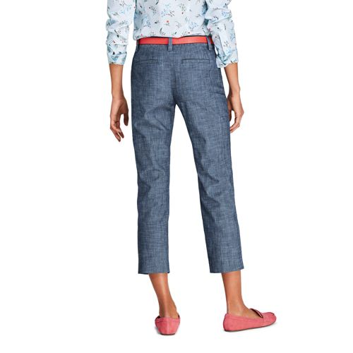 Chambray-Crops in 7/8-Länge für Damen image number 2