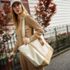 Large Natural 5 Pocket Zip Top Long Handle Canvas Tote Bag, alternative image