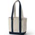 Small Natural Open Top Long Handle Canvas Tote Bag, Back