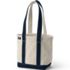 Small Natural Open Top Long Handle Canvas Tote Bag, Front