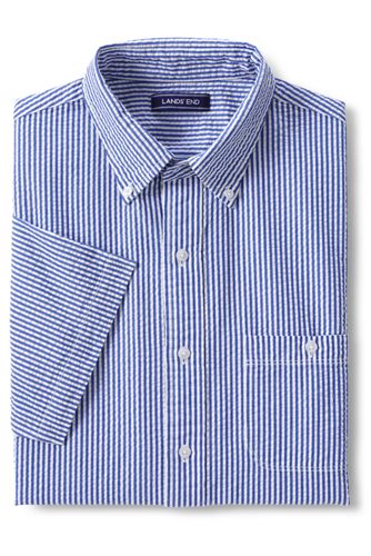 Men's Short Sleeve Seersucker Cotton Shirt | Lands' End